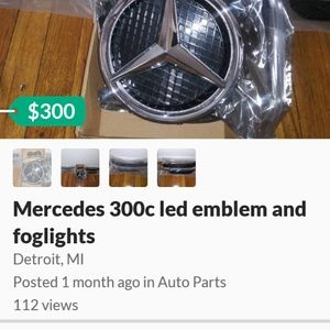 C300 benz led emblem n fog lights